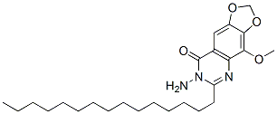 1,3-Dioxolo[4,5-g]quinazolin-8(7H)-one,  7-amino-4-methoxy-6-pentadecyl- CAS#: 119250-49-6