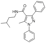 1,3-Diphenyl-5-methyl-N-(3-methylbutyl)-1H-pyrazole-4-carboxamide CAS#: 125103-48-2