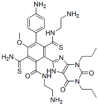 1,3-dipropyl-8-(2-aminoethylaminothiocarbonyl-(4-aminophenyl)(aminothiocarbonyl-(2-aminoethylaminocarbonyl-(4-methoxy(phenyl)))))xanthine CAS#: 119305-44-1