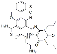 1,3-dipropyl-8-(isothiocyanatophenyl(aminothiocarbonyl-(2-aminoethylaminocarbonyl-(4-methyloxy(phenyl)))))xanthine CAS#: 119305-41-8