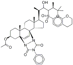 [4aS-[4aα,6α,8aα,8bβ,10aα,11α(1S*,2E,4R*),13aβ,13bα]]-6-(Acetyloxy)-5,6,7,8,8a,8b,10,10a,11,12,13,13a-dodecahydro-11-[2-hydroxy-1,4,5-triMethyl-3-(phenylsulfonyl)-5-[(tetrahydro-2H-pyran-2-yl)oxy]hexyl]-8a,10a-diMethyl-2-phenyl-4a,13b-etheno-1H,9H-benzo[c]cyclopenta[h][1,2,4]triazolo[1,2-a]cinnoline-1,3(2H)-dione CAS#: 137143-30-7