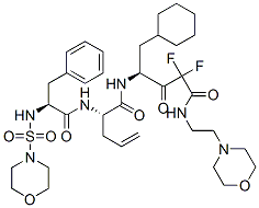Nα-[N-(Morpholinosulfonyl)-L-phenylalanyl]-N-[(1S)-1-(cyclohexylmethyl)-3,3-difluoro-4-[(2-morpholinoethyl)amino]-2,4-dioxobutyl]-4,5-didehydro-L-norvalinamide CAS#: 137302-35-3