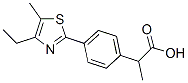 α-Methyl-4-(4-ethyl-5-methyl-2-thiazolyl)benzeneacetic acid CAS#: 138568-68-0