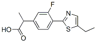 3-Fluoro-α-methyl-4-(5-ethyl-2-thiazolyl)benzeneacetic acid CAS#: 138568-75-9