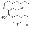 1,4-Benzenediol, 2-(1-((dimethylamino)methyl)-2-methylpropyl)-5-(hepty lthio)-, hydriodide CAS#: 129658-39-5