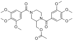 1,4-Bis(3,4,5-trimethoxybenzoyl)-2-piperazinemethanol acetate (ester) CAS#: 129229-98-7