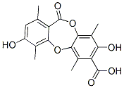 1,4,6,9-Tetramethyl-3,8-dihydroxy-11-oxo-11H-dibenzo[b,e][1,4]dioxepin-7-carboxylic acid CAS#: 4665-02-5