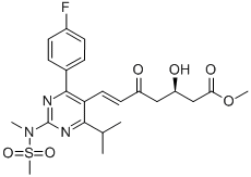 Methyl(+)-(3-R)-7-[4-(4-Fluorophenyl)-6-isopropyl-2-(N-methyl-N-methanesulfonylamino) pyrimidin-5-yl]-3-hydroxy-5-oxo-6(E)-heptenoate CAS#: 147118-39-6