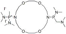 [16-(bis(dimethylamino)-methyl-phosphaniumyl)-1,4,10,13-tetraoxa-7,16- diazacyclooctadec-7-yl]-bis(dimethylamino)-methyl-phosphanium diiodide CAS#: 139194-01-7