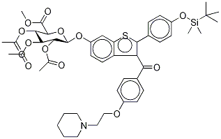 Methyl-1-(4’-tert-butyldimethylsylyl-6-hydroxyraloxifene)-2,3,4-tri-O-acetyl--D-glycopyranuronate CAS#: 174264-49-4