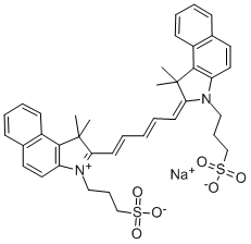 1H-BENZ[E]INDOLIUM, 2-[5-[1,3-DIHYDRO-1,1-DIMETHYL-3-(3-SULFOPROPYL)-2H-BENZ[E]INDOL-2-YLIDENE]-1,3-PENTADIENYL]-1,1-DIMETHYL-3-(3-SULFOPROPYL)-, INNER SALT, SODIUM SALT CAS#: 138248-55-2