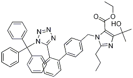 1H-IMidazole-5-carboxylic acid, 4-(1-hydroxy-1-Methylethyl)-2-propyl-1-[[2'-[1-(triphenylMethyl)-1H-tetrazol-5-yl][1,1'-biphenyl]-4-yl]Methyl]-, ethyl ester CAS#: 144690-33-5