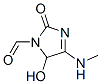 1H-Imidazole-1-carboxaldehyde, 2,5-dihydro-5-hydroxy-4-(methylamino)-2-oxo- (9CI) CAS#: 134419-31-1