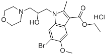 1H-Indole-3-carboxylic acid, 6-bromo-1-(2-hydroxy-3-(4-morpholinyl)pro pyl)-5-methoxy-2-methyl-, ethyl ester, monohydrochloride CAS#: 120342-38-3