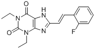 1H-Purine-2,6-dione, 3,7-dihydro-1,3-diethyl-8-(2-(2-fluorophenyl)ethe nyl)-, (E)- CAS#: 155271-90-2