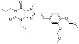 1H-Purine-2,6-dione, 3,7-dihydro-8-(2-(3,4-bis(methoxymethoxy)phenyl)e thenyl)-1,3-dipropyl-7-methyl-, (E)- CAS#: 155814-26-9