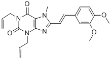 1H-Purine-2,6-dione, 3,7-dihydro-8-(2-(3,4-dimethoxyphenyl)ethenyl)-1, 3-di-2-propenyl-7-methyl-, (E)- CAS#: 155814-28-1