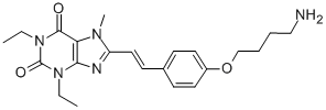 1H-Purine-2,6-dione, 3,7-dihydro-8-(2-(4-(4-aminobutoxy)phenyl)ethenyl )-1,3-diethyl-7-methyl-,(E)- CAS#: 155272-09-6