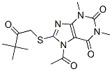 1H-Purine-2,6-dione,  7-acetyl-8-[(3,3-dimethyl-2-oxobutyl)thio]-3,7-dihydro-1,3-dimethyl- CAS#: 298193-00-7