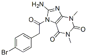 1H-Purine-2,6-dione,  8-amino-7-[(4-bromophenyl)acetyl]-3,7-dihydro-1,3-dimethyl-  (9CI) CAS#: 3649-36-3
