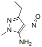 1H-Pyrazol-5-amine,  3-ethyl-1-methyl-4-nitroso- CAS#: 345633-39-8