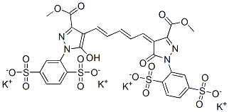 1H-Pyrazole-3-carboxylic acid, 1-(2,5-disulfophenyl)-4-[5-[1-(2,5-disulfophenyl)-1,5-dihydro-3-(methoxycarbonyl)-5-oxo-4H-pyrazol-4-ylidene]-1,3-pentadienyl]-5-hydroxy-, 3-methyl ester, tetrapotassium salt CAS#: 155600-38-7