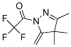1H-Pyrazole, 4,5-dihydro-3,4,4-trimethyl-5-methylene-1-(trifluoroacetyl)- (9CI) CAS#: 115174-64-6