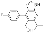 1H-Pyrrolo[2,3-b]pyridine-5-methanol, 4-(4-fluorophenyl)-6-(1-methylethyl)- CAS#: 140640-92-2