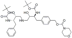[1S-[1R*,2S*(2S*,3R*)]]-[3-[[3-[[(1,1-Dimethylethoxy)-carbonyl]amino]- 2-hydroxy-4-[4-[[(4-morpholinylcarbonyl)oxy]methyl]phenyl]butyl]amino] -2-hydroxy-1-(phenylmethyl)propyl]carbamic Acid, 1,1-Dimethylethyl est er CAS#: 175233-61-1