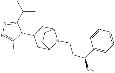 (1S)-3-[3-(3-Isopropyl-5-methyl-4H-1,2,4-triazol-4-yl)-exo-8-azabicyclo[3.2.1]oct-8-yl]-1-phenyl-1-propanamine CAS#: 376348-71-9