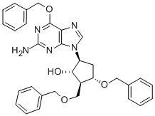 (1S,2S,3S,5S)-5-(2-Amino-6-(benzyloxy)-9H-purin-9-yl)-3-(benzyloxy)-2-(benzyloxymethyl)cyclopentanol CAS#: 142217-77-4
