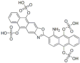 2-[1-amino-9,10-bis(sulphooxy)-2-anthryl]anthra[2,3-d]oxazole-5,10-diyl bis(hydrogen sulphate) CAS#: 4568-45-0