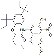 [2-[2-(2,4-Di-tert-pentylphenoxy)hexanoylamino]-4-hydroxy-5-nitrophenoxy]acetic acid methyl ester CAS#: 119142-65-3