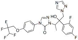 2-(2-(2,4-Difluorophenyl)-2-hydroxy-1-methyl-3-(1H-1,2,4-triazol-1-yl)propyl)-4-(4-(2,2,3,3- tetrafluoropropoxy)phenyl)- 3(2H,4H)-1,2,4-triazolone CAS#: 155432-64-7