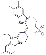 2-[2-[(3-ethyl-5-methyl-3H-benzoselenazol-2-ylidene)methyl]but-1-enyl]-5,6-dimethyl-3-(3-sulphonatopropyl)benzoselenazolium CAS#: 39981-05-0