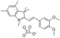 2-(2-(3,4-DIMETHOXYPHENYL)ETHENYL)-1,3,3,4,6-PENTAMETHYL-3H-INDOLIUM PERCHLORATE CAS#: 132950-70-0