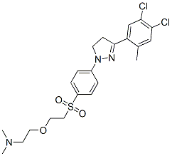 2-[2-[[4-[3-(4,5-dichloro-2-methylphenyl)-4,5-dihydro-1H-pyrazol-1-yl]phenyl]sulphonyl]ethoxy]ethyl(dimethyl)amine CAS#: 35441-18-0