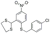 2-(2-[(4-CHLOROBENZYL)SULFANYL]-5-NITROPHENYL)-1,3-DITHIOLANE CAS#: 301193-56-6