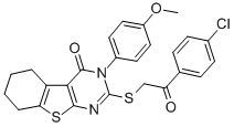 2-{[2-(4-chlorophenyl)-2-oxoethyl]sulfanyl}-3-(4-methoxyphenyl)-5,6,7,8-tetrahydro[1]benzothieno[2,3-d]pyrimidin-4(3H)-one CAS#: 312585-66-3