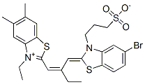 2-[2-[[5-bromo-3-(3-sulphonatopropyl)-3H-benzothiazol-2-ylidene]methyl]but-1-enyl]-3-ethyl-5,6-dimethylbenzothiazolium CAS#: 39981-04-9