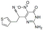 2-(2-AMINO-5-NITRO-6-OXO-1,6-DIHYDROPYRIMIDIN-4-YL)-3-(3-THIENYL)PROPIONONITRILE CAS#: 115787-67-2