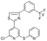 2-[2-CHLORO-6-(2-PYRIDYLTHIO)-4-PYRIDYL]-4-[3-(TRIFLUOROMETHYL)PHENYL]-1,3-THIAZOLE CAS#: 266361-97-1