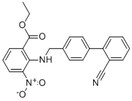 2-[[(2'-Cyano[1,1'-biphenyl]-4-yl)methyl]amino]-3-nitro-benzoic acid ethyl ester CAS#: 136285-67-1