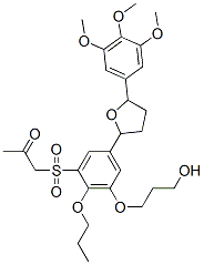 2-(3-((2-oxopropyl)sulfonyl)-4-n-propoxy-5-(3-hydroxypropoxy)phenyl)-5-(3,4,5-trimethoxyphenyl)tetrahydrafuran CAS#: 140705-10-8