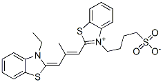 2-[3-(3-ethyl-3H-benzothiazol-2-ylidene)isobut-1-enyl]-3-(4-sulphonatobutyl)benzothiazolium CAS#: 30457-66-0