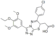 2-[3-(4-chlorophenyl)-9-(4-ethoxy-3,5-dimethoxy-phenyl)-5-thia-1,2,7,8 -tetrazabicyclo[4.3.0]nona-2,6,8-trien-4-yl]acetic acid CAS#: 126598-19-4