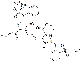 2-[3-Ethoxycarbonyl-4-[3-[3-ethoxycarbonyl-5-oxo-1-(2-sodiosulfobenzyl)-2-pyrazolin-4-ylidene]-1-propenyl]-5-hydroxy-1H-pyrazol-1-ylmethyl]benzenesulfonic acid sodium salt CAS#: 118155-99-0