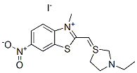 2-[(3-ethylthiazolidinylidene)methyl]-3-methyl-6-nitrobenzothiazolium iodide CAS#: 38586-42-4