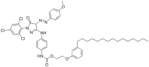 2-(3-pentadecylphenoxy)ethyl [4-[[4,5-dihydro-4-[(4-methoxyphenyl)azo]-5-oxo-1-(2,4,6-trichlorophenyl)-1H-pyrazol-3-yl]amino]phenyl]carbamate CAS#: 33952-87-3