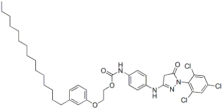 2-(3-pentadecylphenoxy)ethyl [4-[[4,5-dihydro-5-oxo-1-(2,4,6-trichlorophenyl)-1H-pyrazol-3-yl]amino]phenyl]carbamate CAS#: 33899-51-3